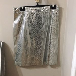 Milly Metallic Silver skirt